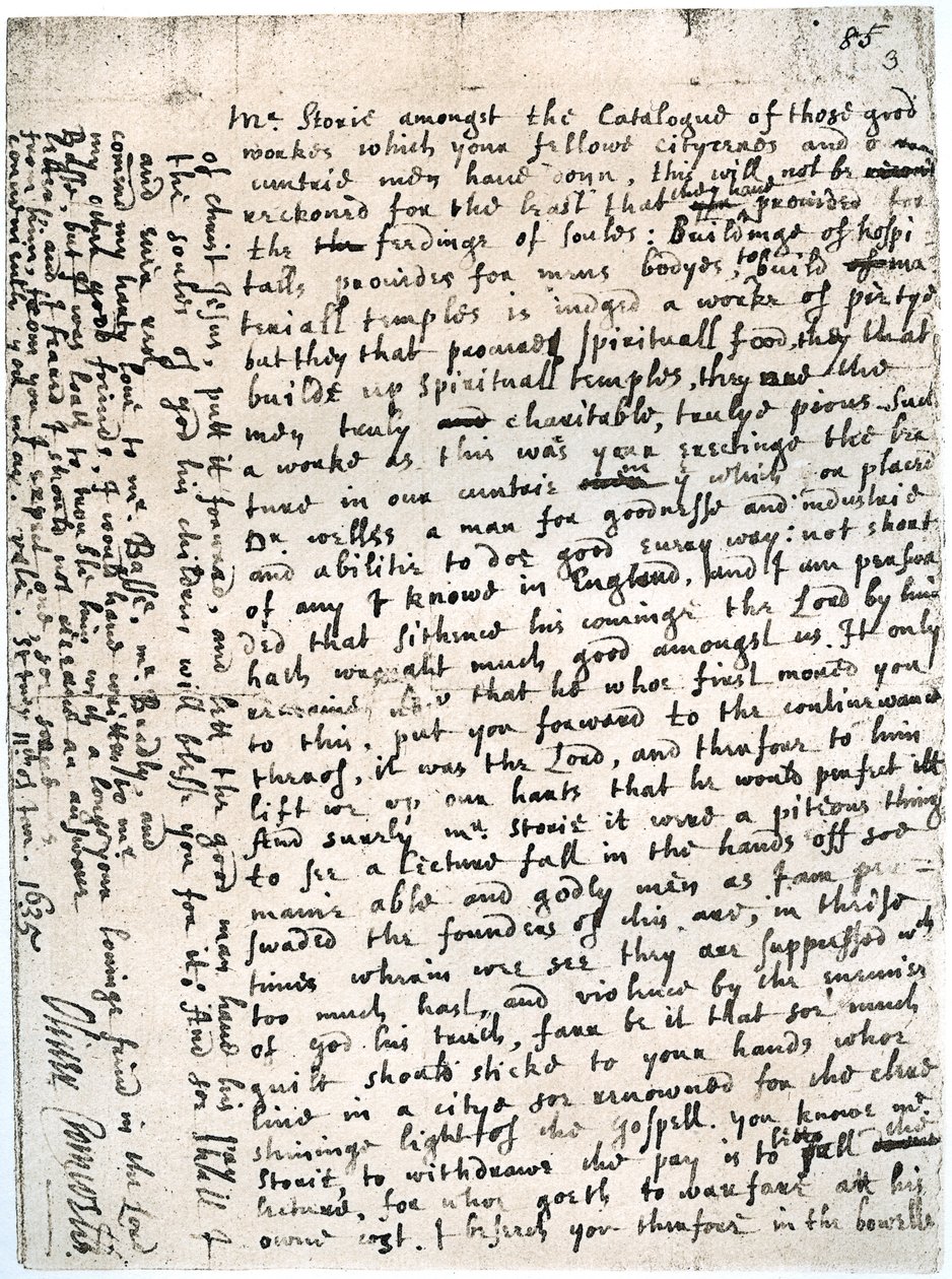 List do pana Storie autorstwa Olivera Cromwella, St Ives, 11 stycznia 1635-1636, 1899 autorstwa Unbekannt