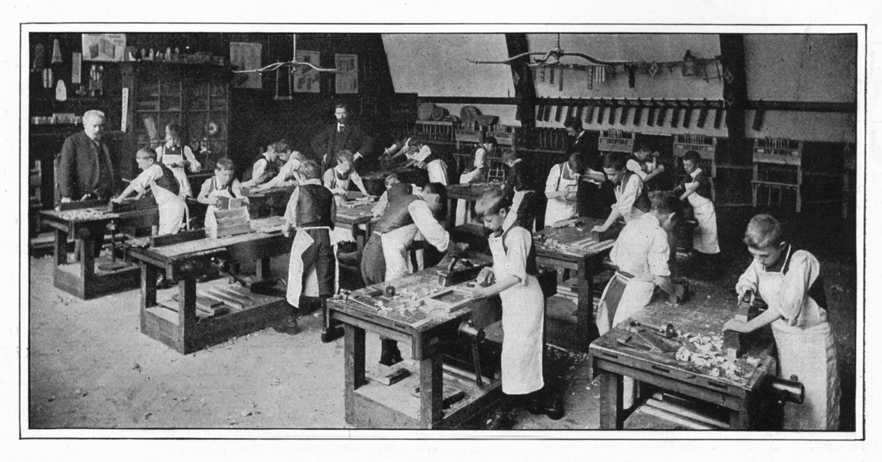 Ośrodek szkolenia manualnego: stolarka, Londyn, ok. 1900 1901 autorstwa Unbekannt