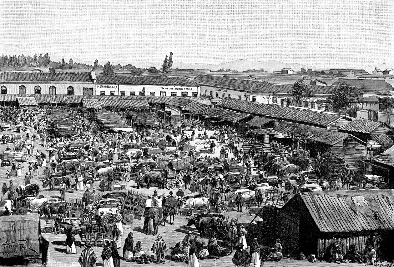 Rynek, Chile, 1895 autorstwa Unbekannt
