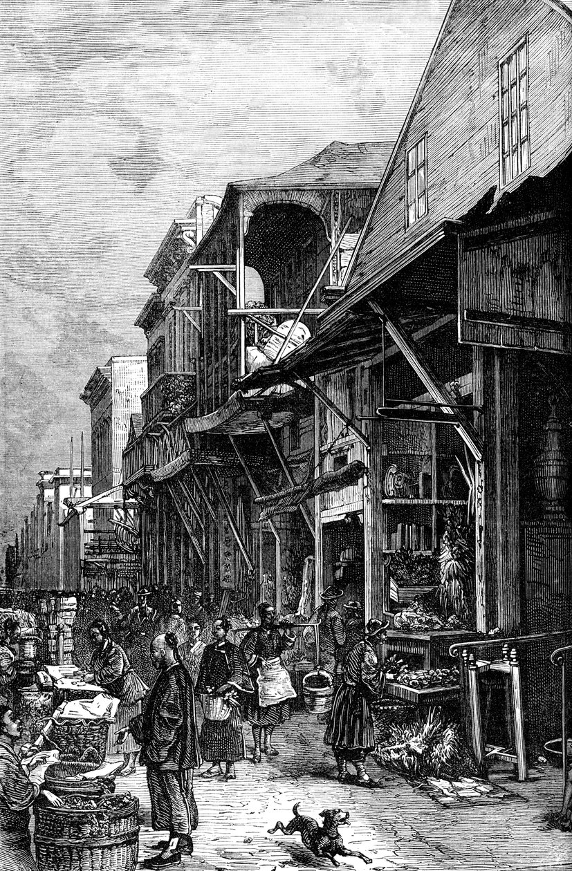 Rynek w San Francisco, Kalifornia, USA, połowa XIX wieku ok. 1880 r. autorstwa Unbekannt