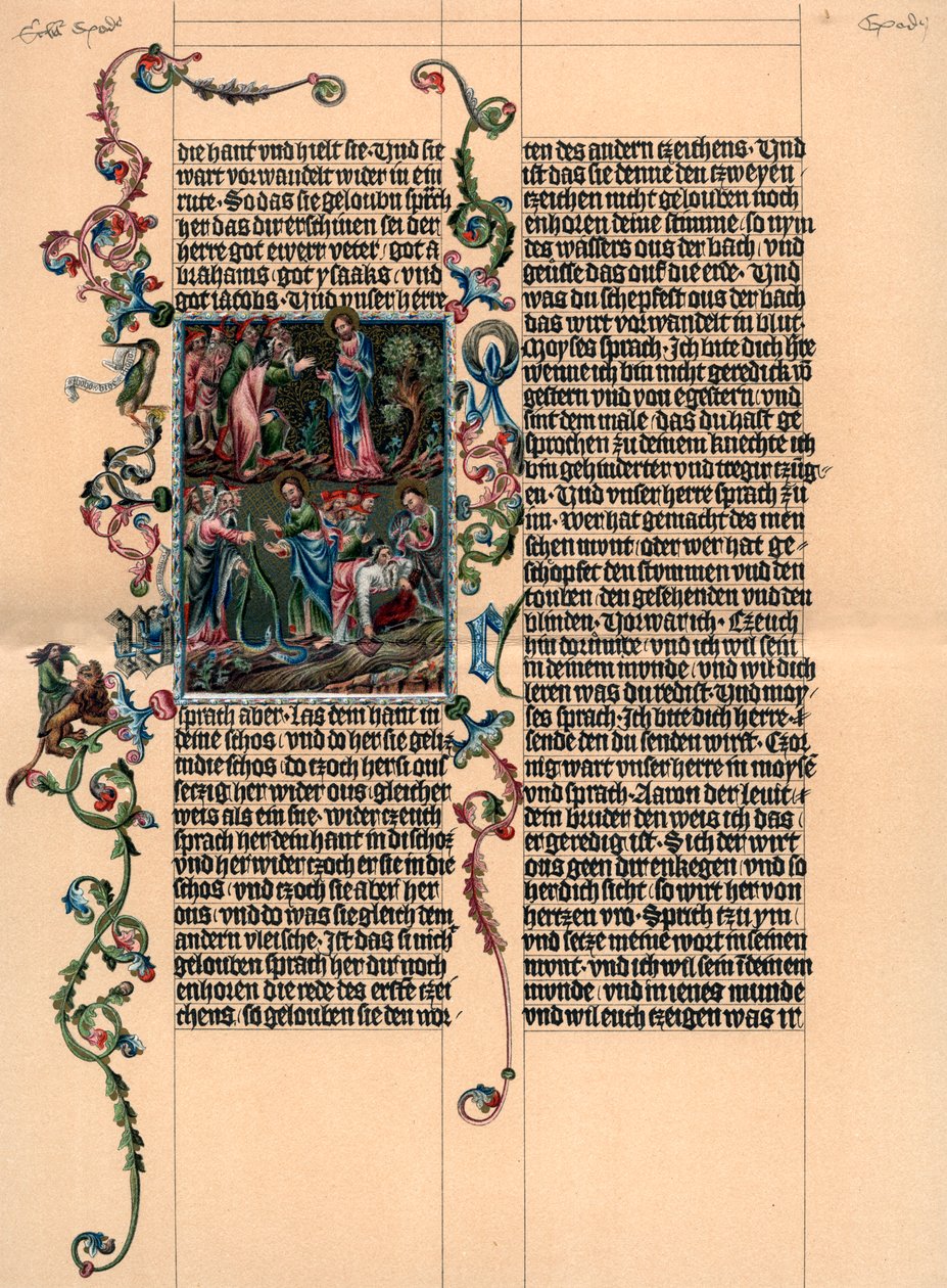 Strona z Biblii Wenzela, ok. 1400, 1903 r. autorstwa Unbekannt