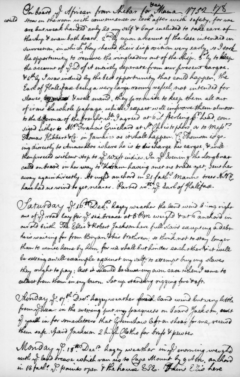 Strona z dziennika Johna Newtona, 1750-1754 1965 autorstwa Unbekannt