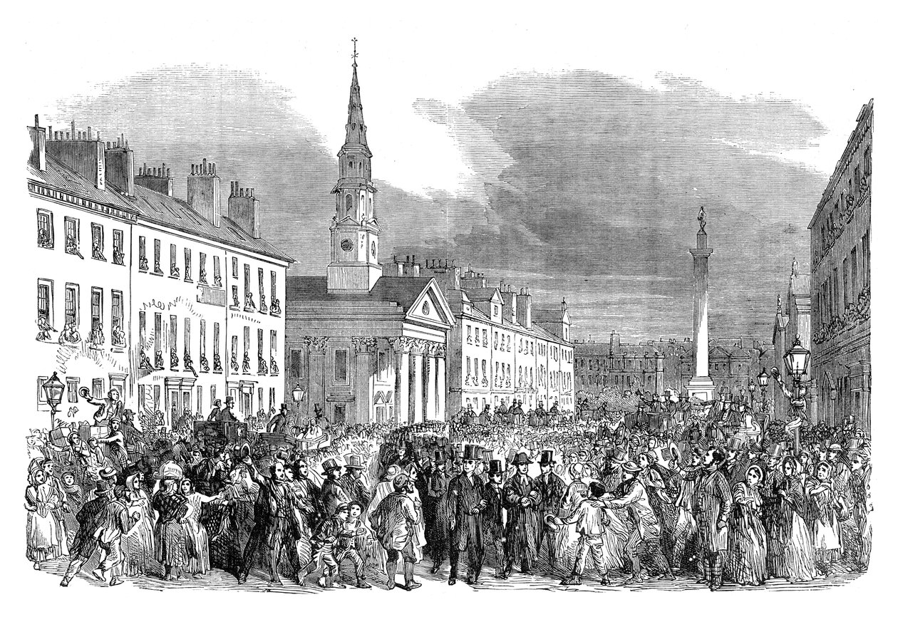 Procesja odłączających się ministrów z kościoła św. Andrzeja, Edynburg, ok. 1895 r. autorstwa Unbekannt