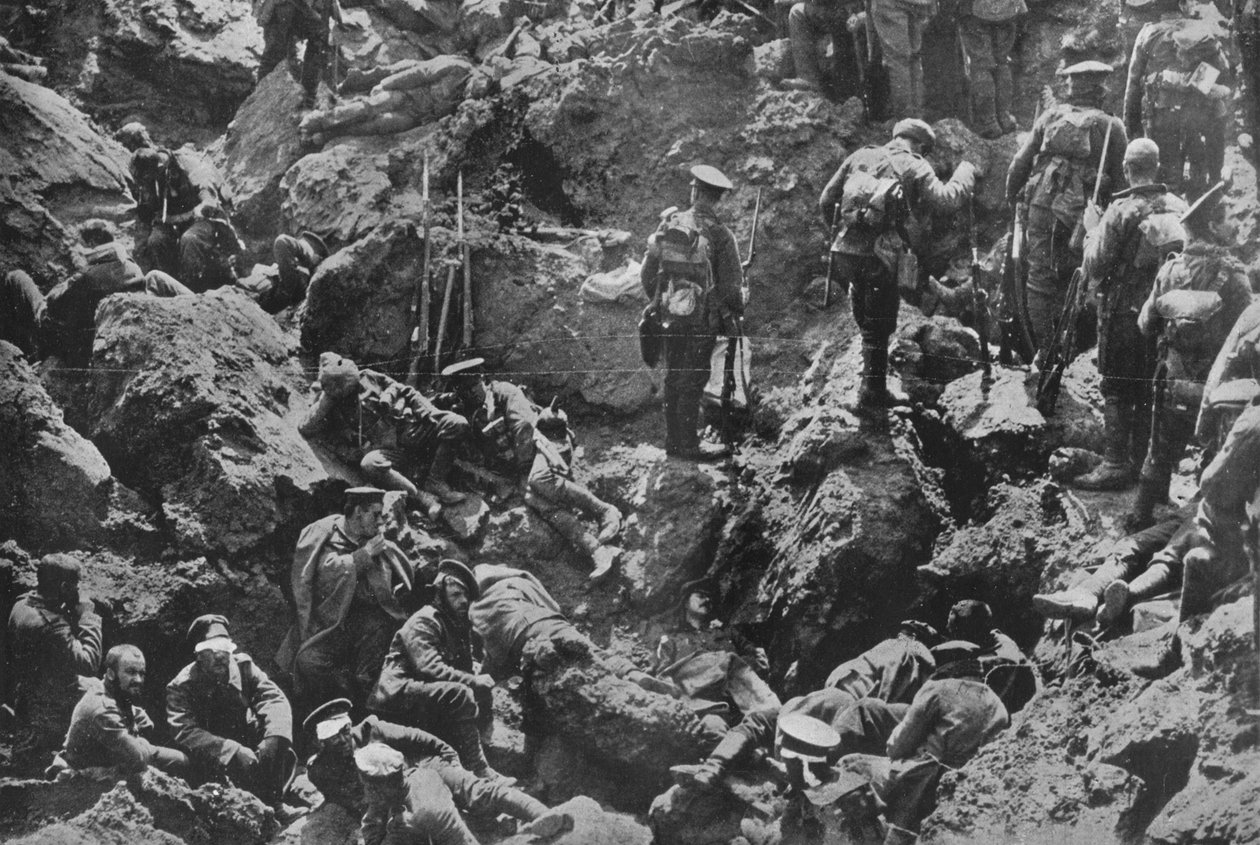 Niezwykła fotografia wojenna, wydobyta i schwytana przez Brytyjczyków, 1915 r. autorstwa Unbekannt