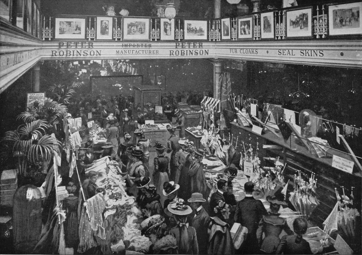 Dzień wyprzedaży w domu towarowym Peter Robinsons, Oxford Street, Londyn, c1903 1903 autorstwa Unbekannt