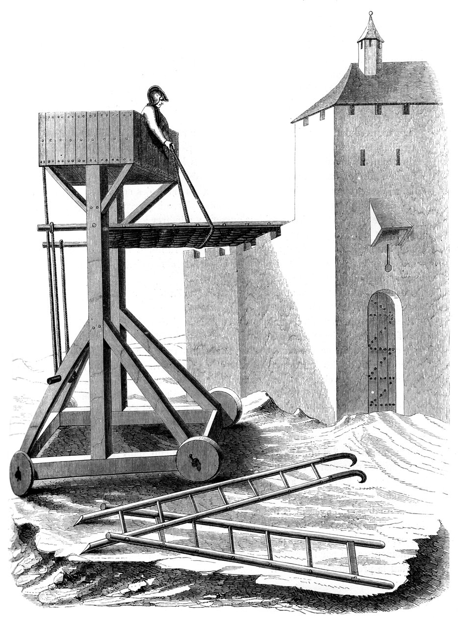 Platforma szturmowa oblężnicza, XV wiek 1849 autorstwa Unbekannt