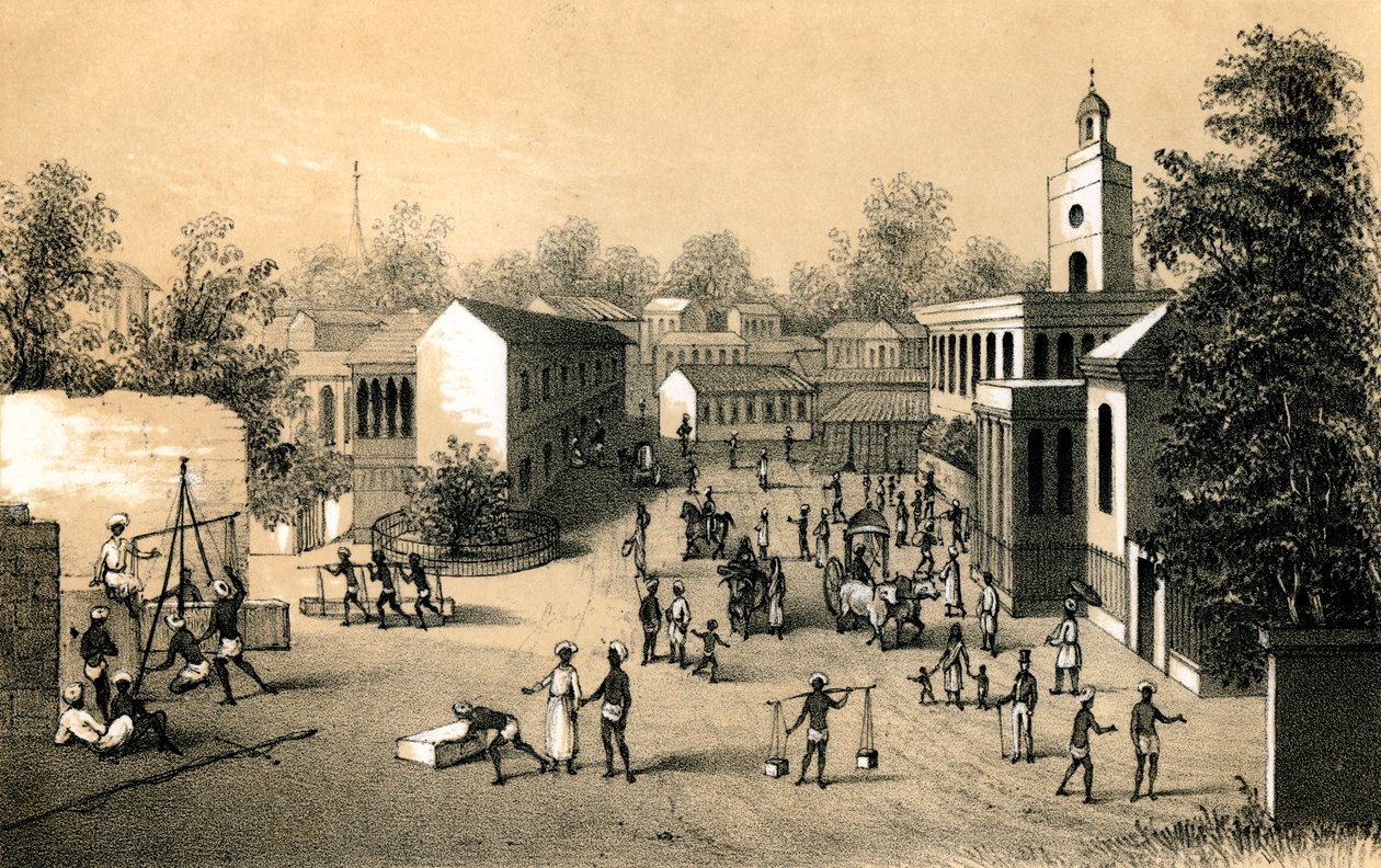 Ulica w Bombaju, 1847 autorstwa Unbekannt