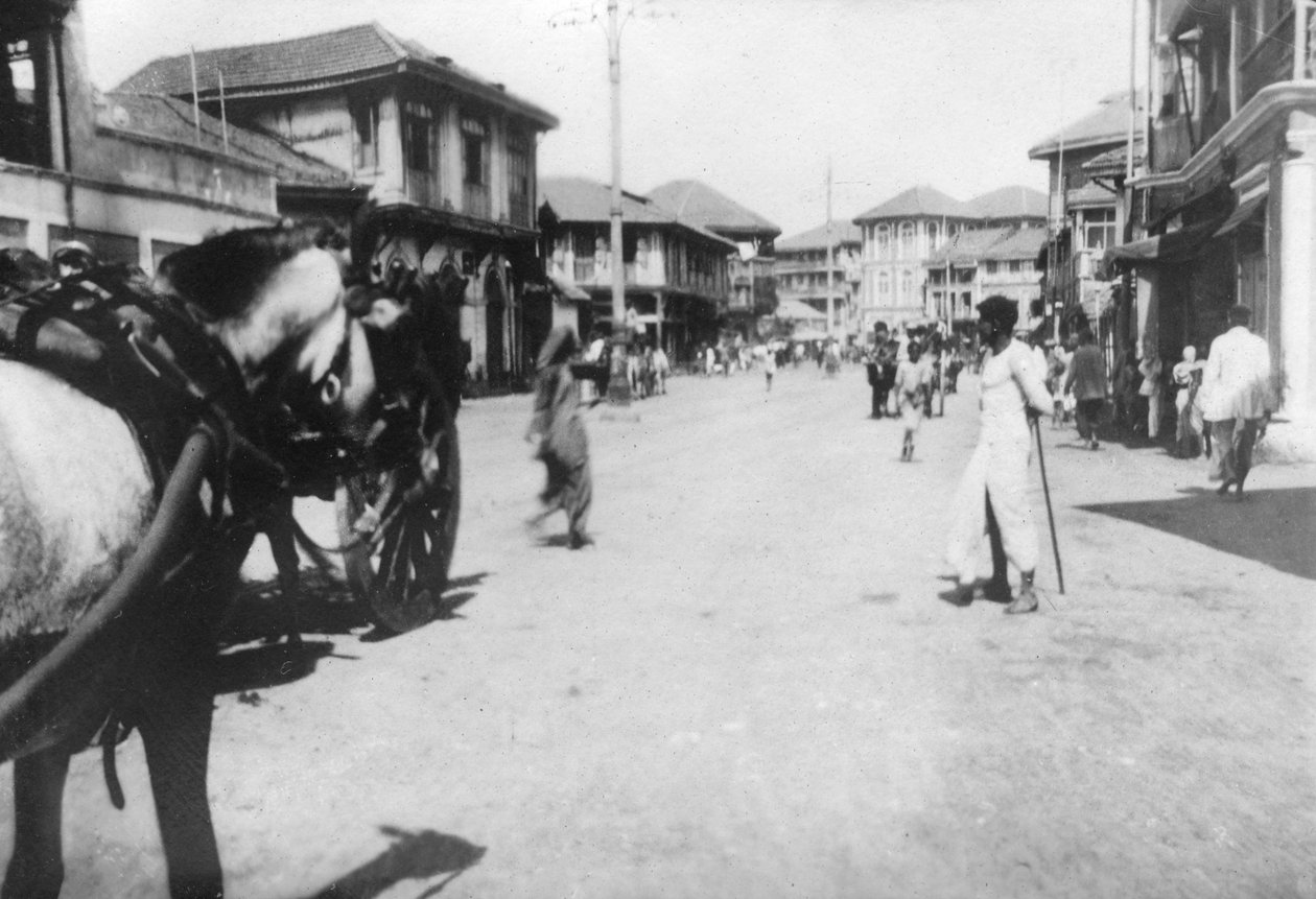 Ulica w Bombaju Bombaj, Indie, ok. 1918 r. autorstwa Unbekannt