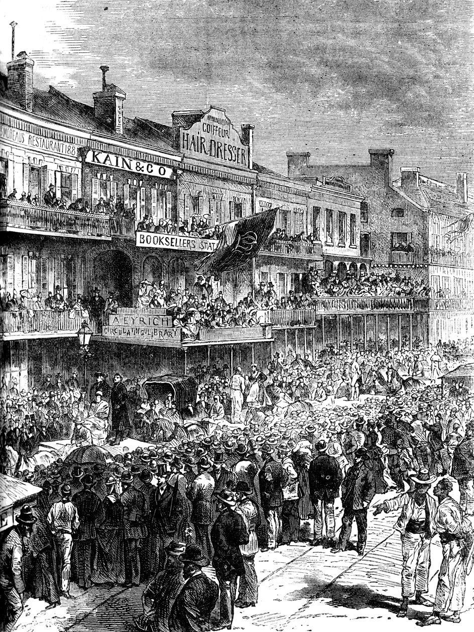 Ulica w Nowym Orleanie w dniu wyborów, 1860 c1880 autorstwa Unbekannt