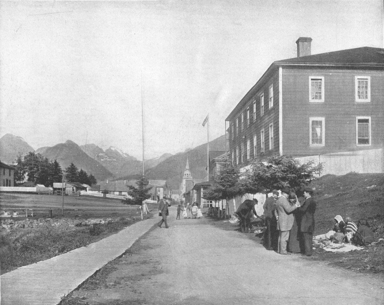 Ulica w Sitka na Alasce, USA, ok. 1900. autorstwa Unbekannt