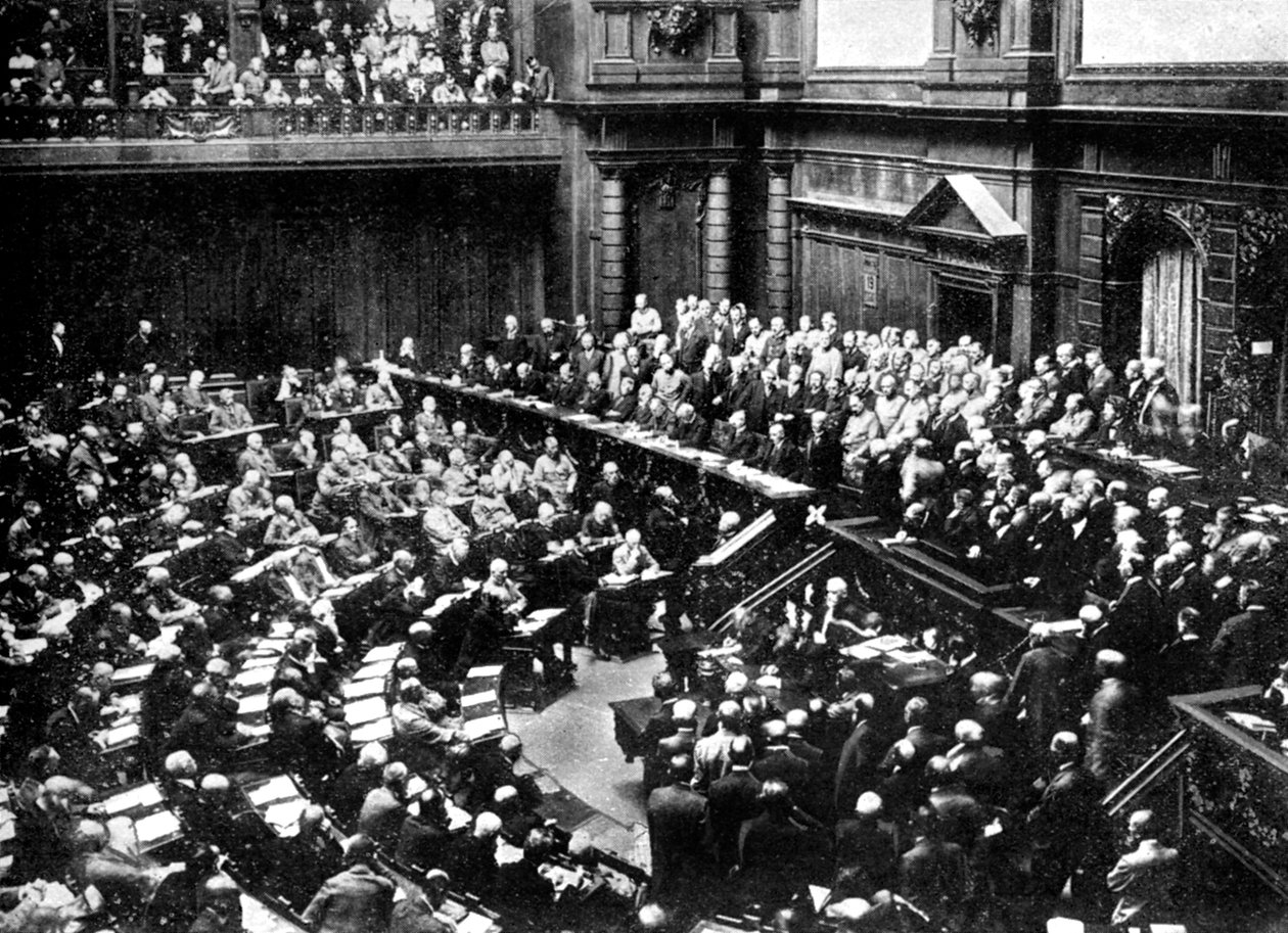 Typowe posiedzenie Reichstagu, Parlamentu Republiki Niemieckiej, 1926 autorstwa Unbekannt