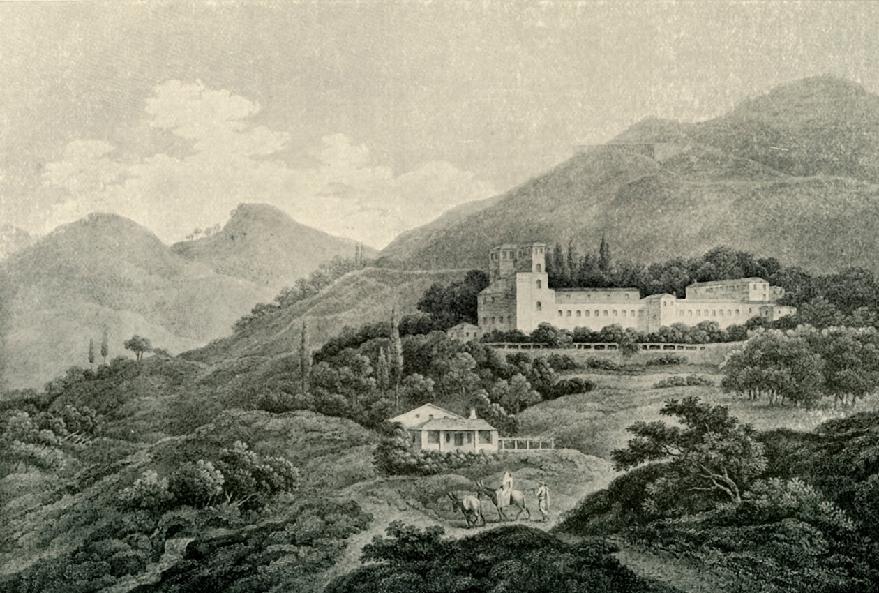 Widok na willę królewską Generalife w Granadzie, XIX w., 1907. autorstwa Unbekannt