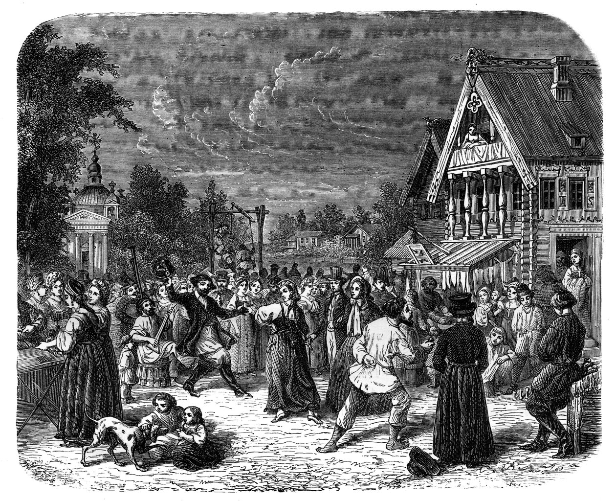 Odpust wiejski w Rosji, ok. 1890 r. autorstwa Unbekannt