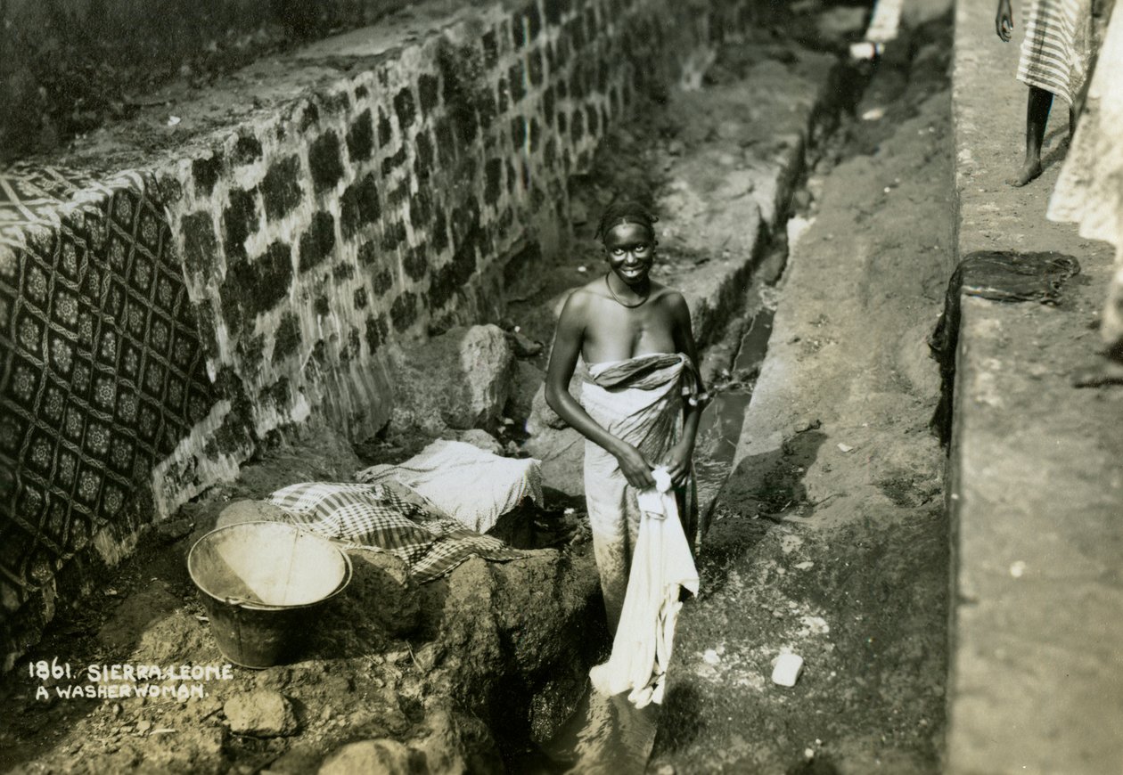Praczka, Sierra Leone, XX wiek autorstwa Unbekannt