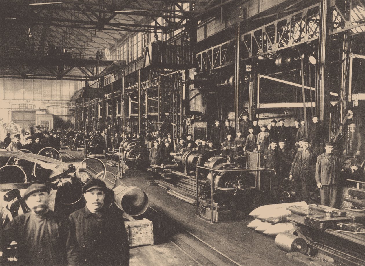 Warsztat fabryki Putiłowa, ok. godz. 1914 autorstwa Unbekannt