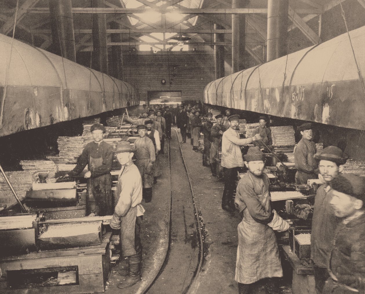 Warsztat fabryki Putiłowa, ok. godz. 1914 autorstwa Unbekannt