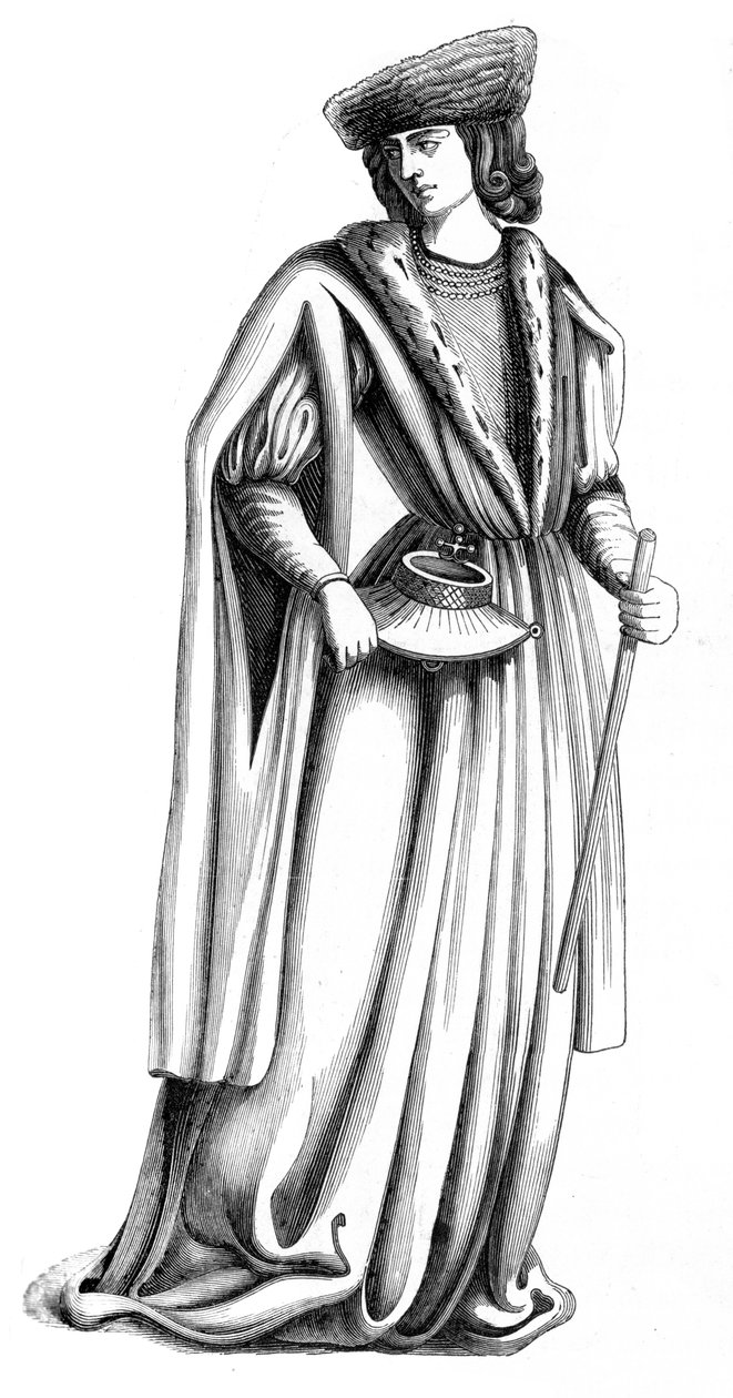 Młody szlachcic dworu króla Francji Karola VIII, ok. XV w. 1849 r. autorstwa Unbekannt