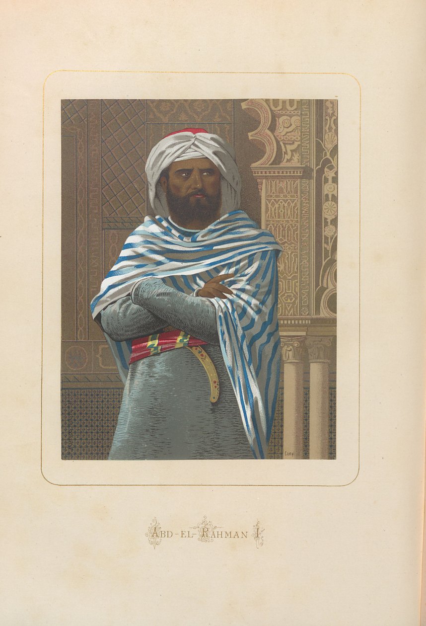 Abd al-Rahman I. Od: Znani mężczyźni i kobiety wszechczasów autorstwa Juana Landy, 1875-1877. autorstwa Unbekannt