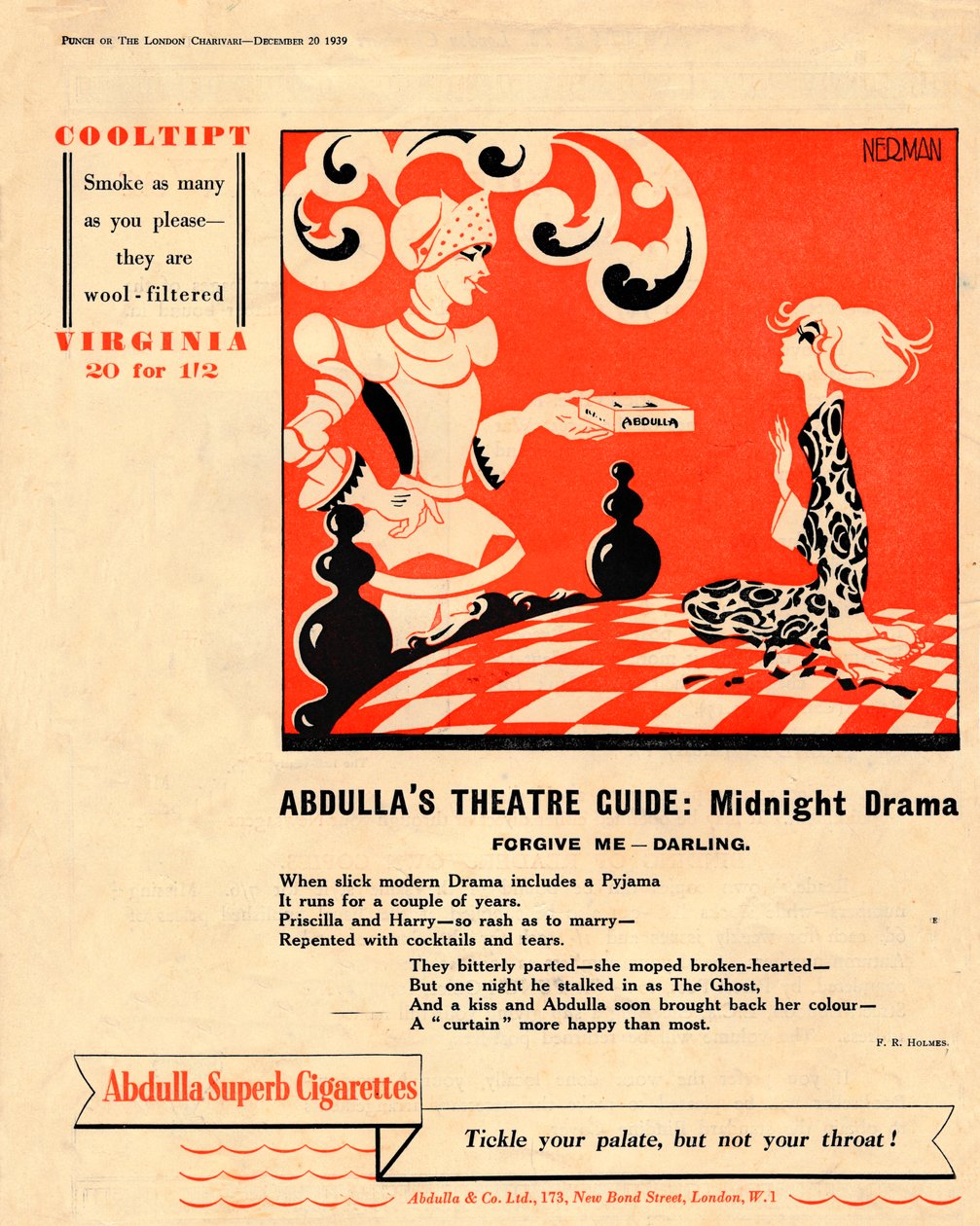 Przewodnik teatralny Abdullas: Dramat o północy - Wybacz mi - Kochanie, 1939 autorstwa Unbekannt