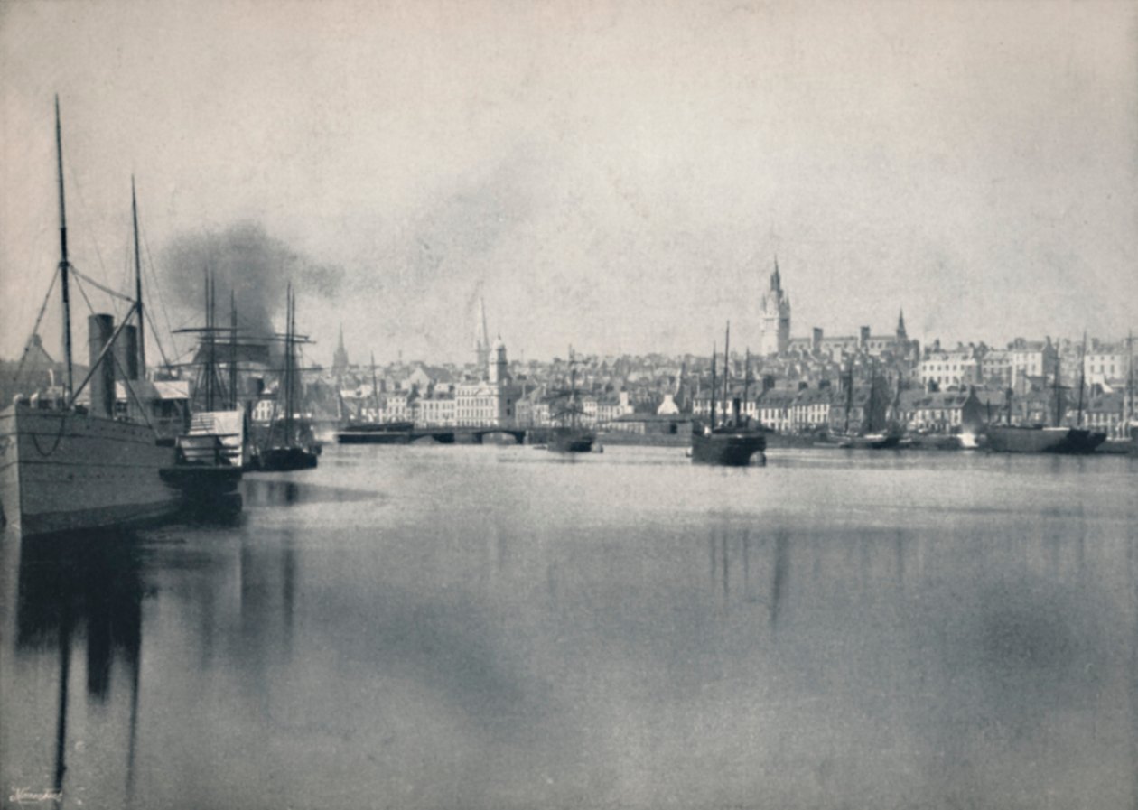 Aberdeen - Widok ogólny z rzeki, 1895 autorstwa Unbekannt