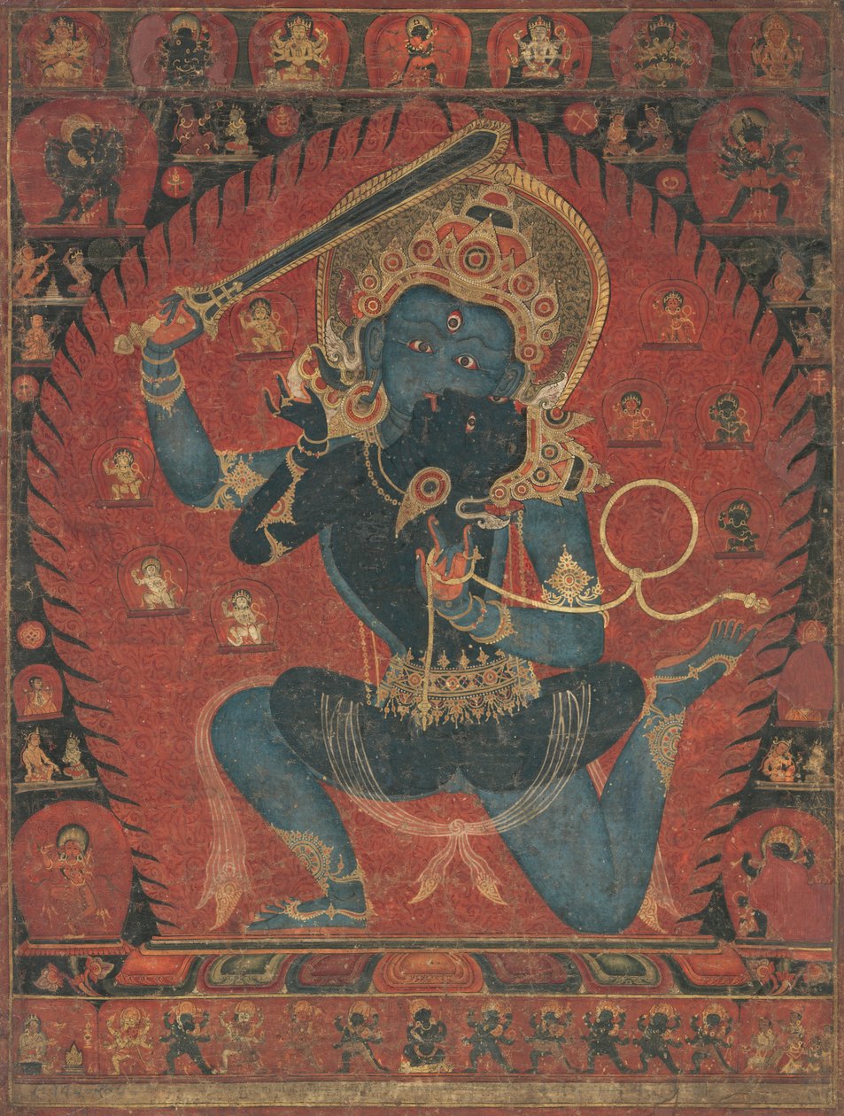 Akela z Małżonką Vishwavajari, 1525-50. autorstwa Unbekannt