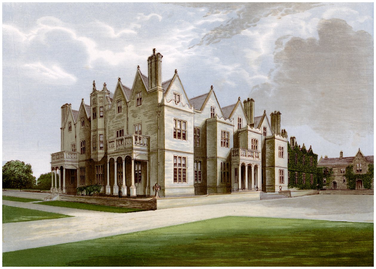 Acton Reynald Hall, Shropshire, dom Baroneta Corbeta, ok. 1880 r. autorstwa Unbekannt