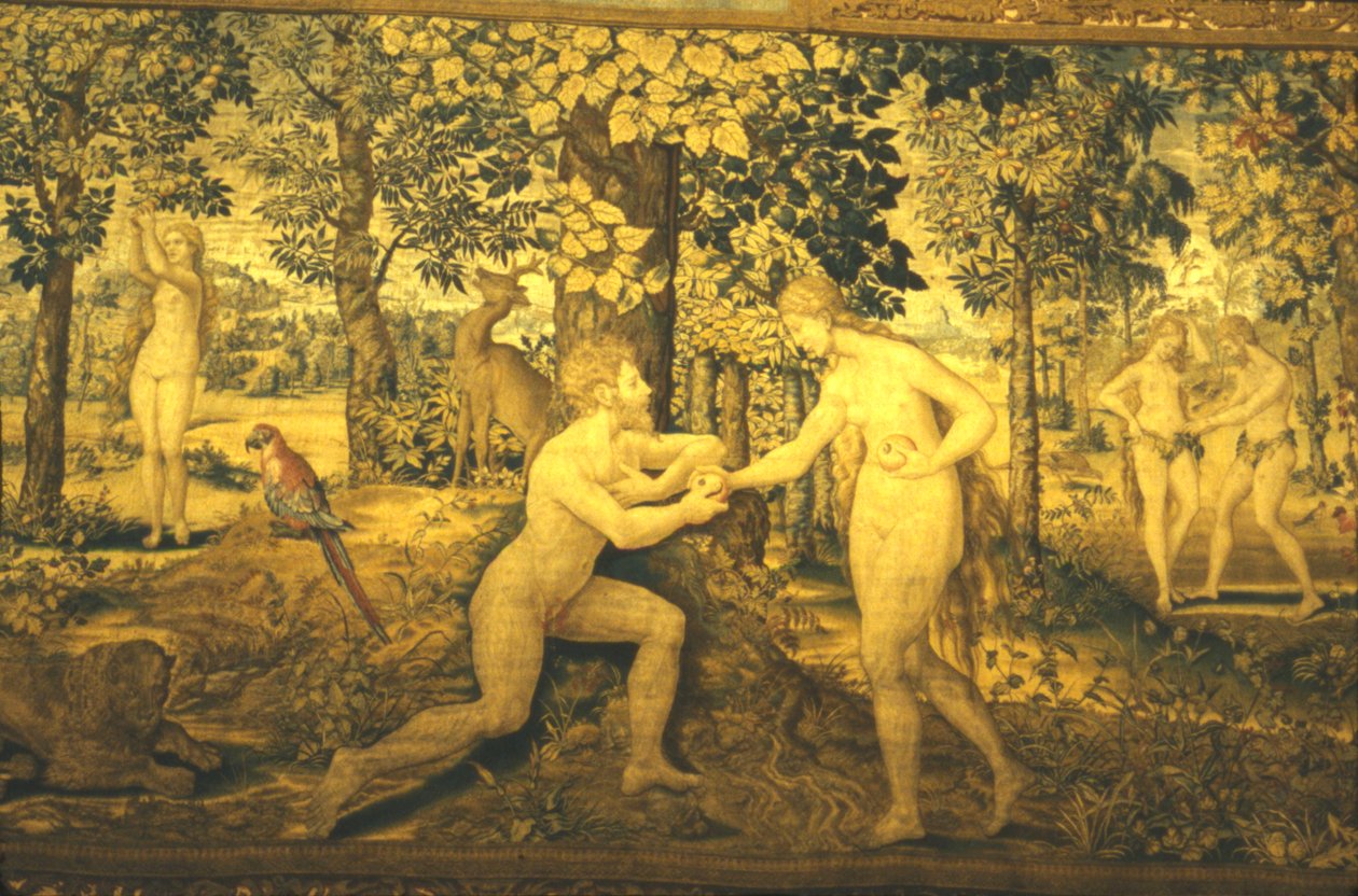 Adam i Ewa. Kuszenie, XVI w., XX w. autorstwa Unbekannt