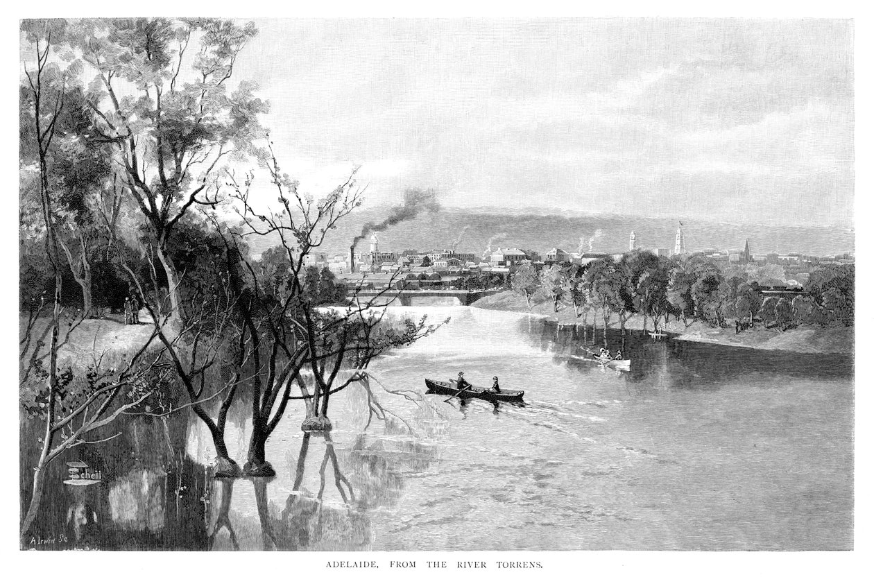 Adelajda, od rzeki Torrens, 1886 autorstwa Unbekannt