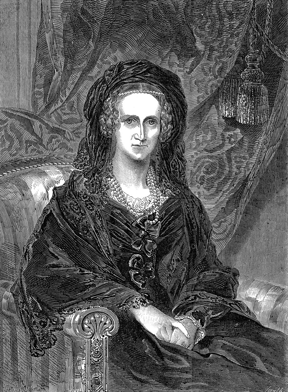 Adelajda Saxe-Coburg Meiningen 1792-1849, urodzona w Niemczech królowa-małżonka Wilhelma IV, 1849 autorstwa Unbekannt