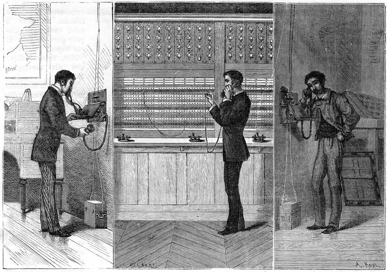 System telefoniczny Ader, 1881 autorstwa Unbekannt