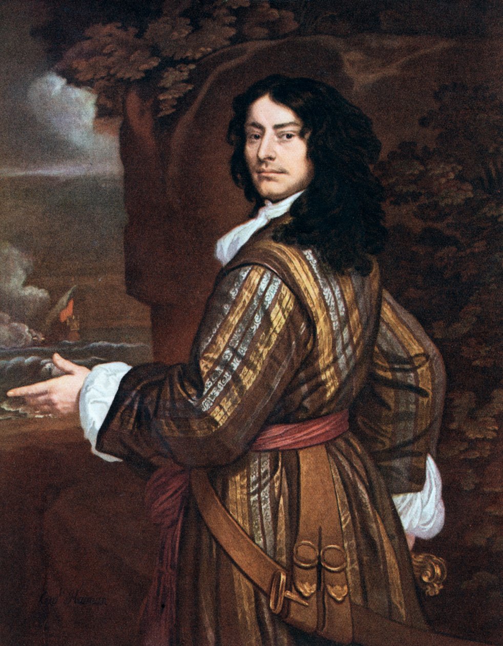 Admirał Sir John Harman, angielski oficer marynarki, XIX wiek autorstwa Unbekannt