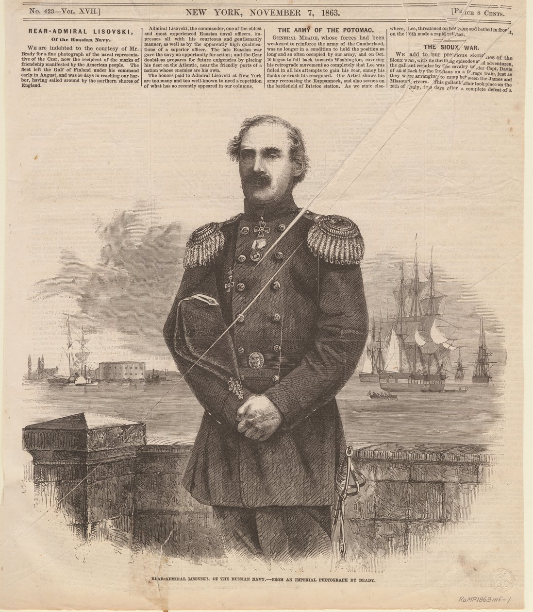 Admirał Stepan Stepanovich Lesovsky 1816-1866 w Nowym Jorku, 1863. autorstwa Unbekannt
