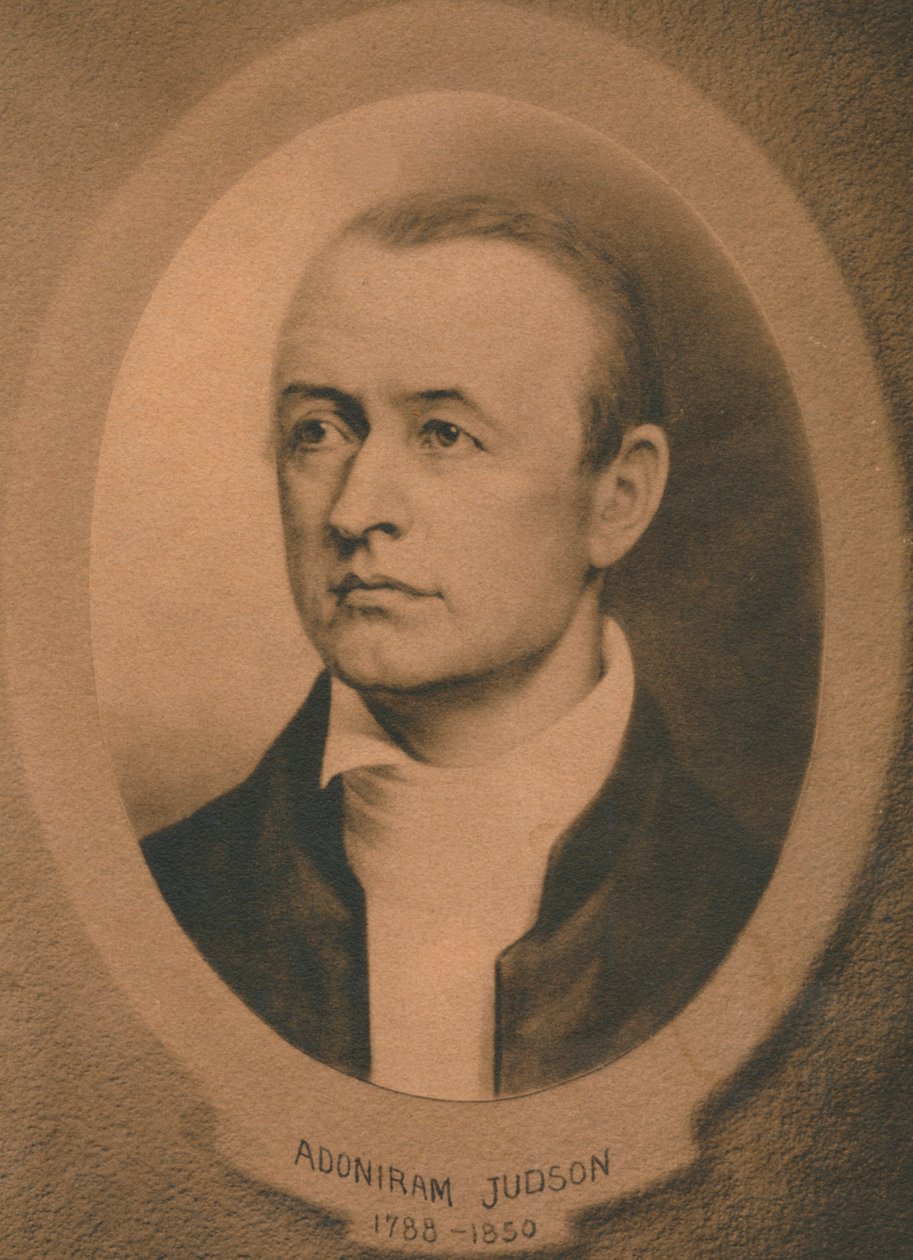 Adoniram Judson, Jr. 1788-1850, amerykański kongregacjonalista, a później misjonarz baptystyczny, ok. 1910 autorstwa Unbekannt