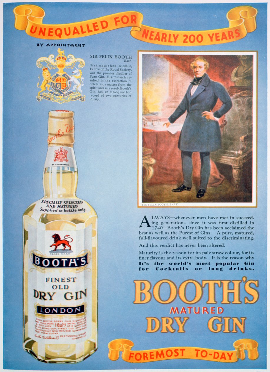 Reklama ginu Booths, 1935 autorstwa Unbekannt