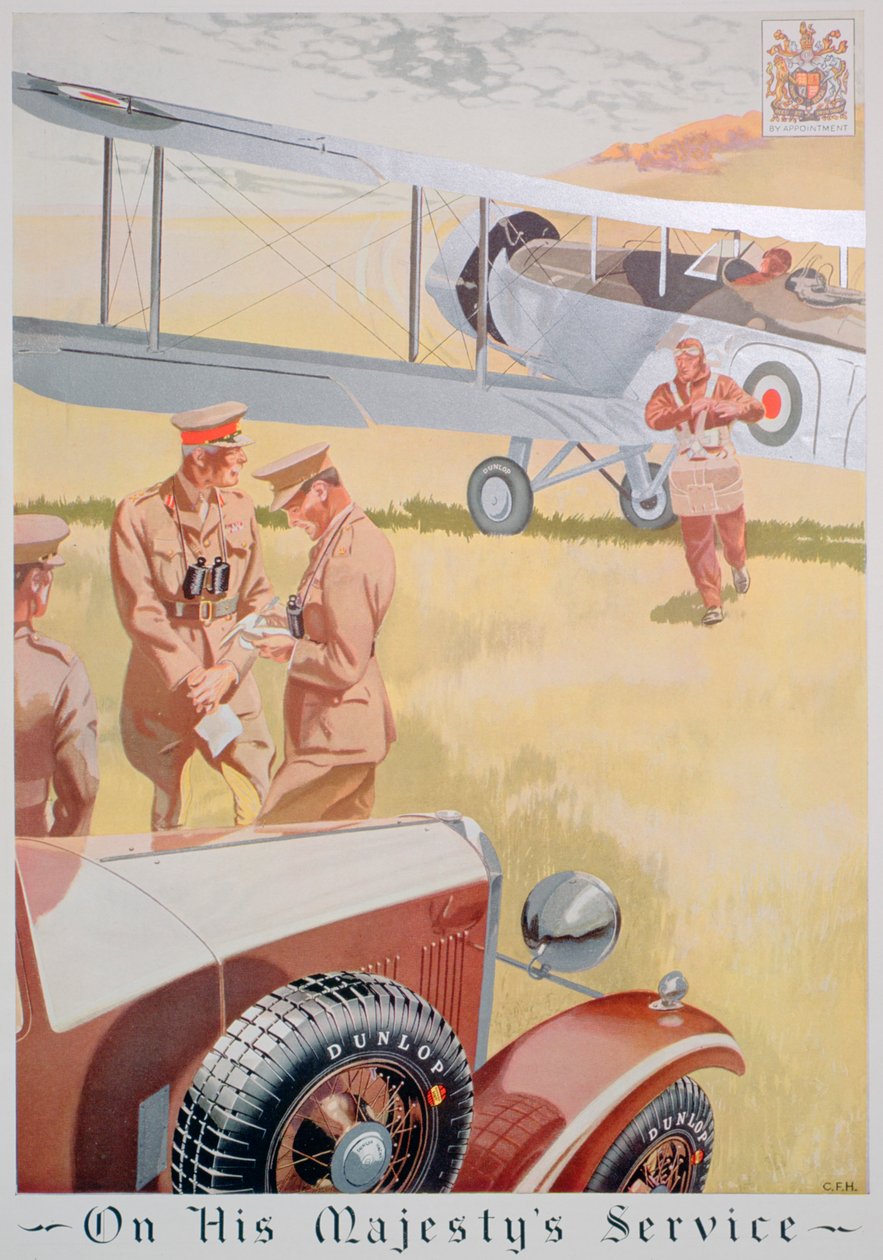 Reklama opon Dunlop, 1934 autorstwa Unbekannt