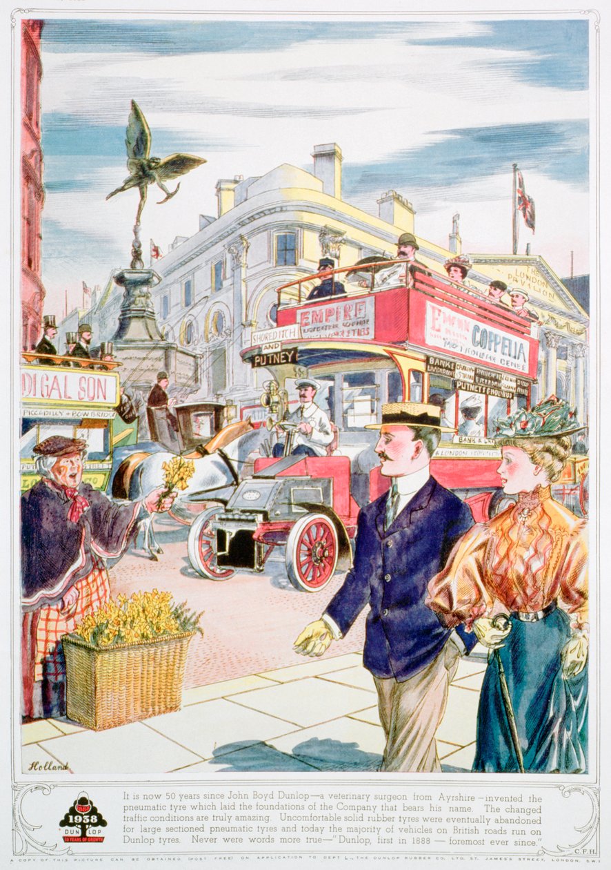 Reklama opon Dunlop, 1938 autorstwa Unbekannt