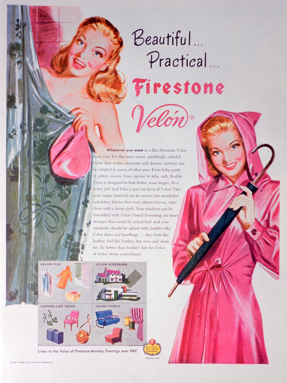 Reklama Firestone Velon, 1947 autorstwa Unbekannt