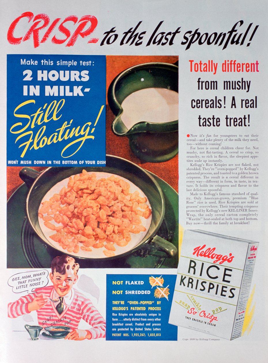 Reklama dla Kelloggs Rice Krispies, 1939 autorstwa Unbekannt