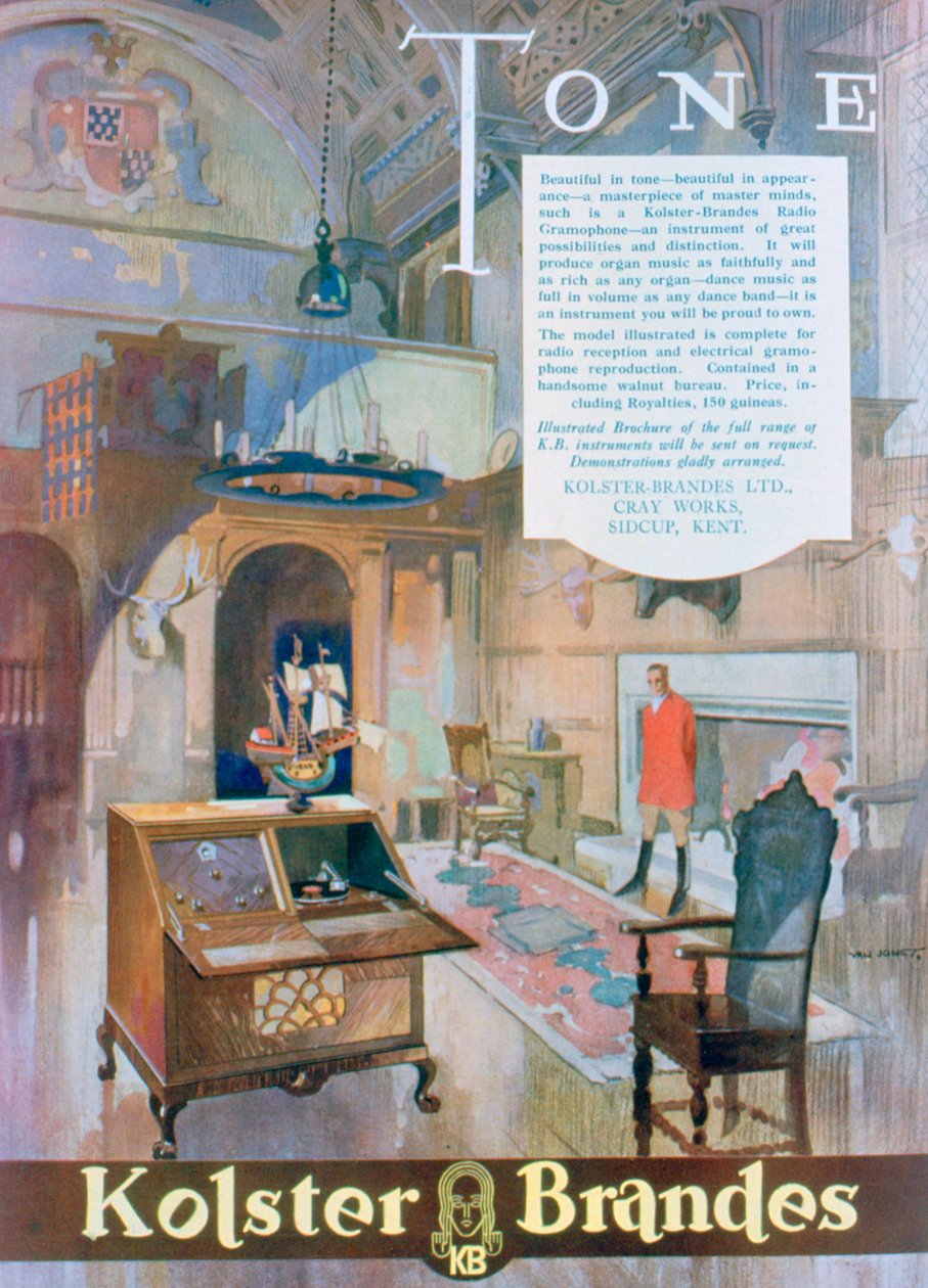 Reklama gramofonów radiowych Kolster Brandes, 1930 autorstwa Unbekannt