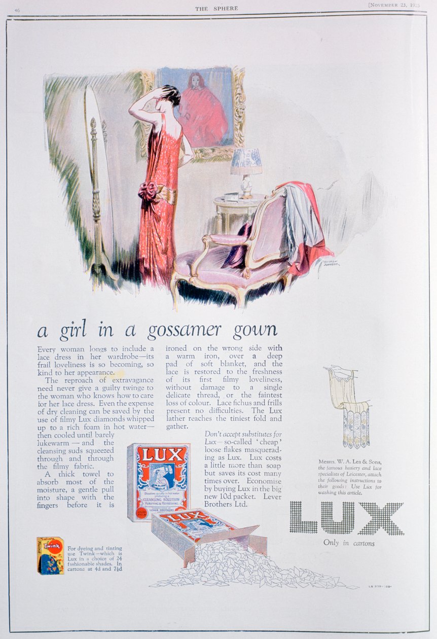 Reklama mydła Lux, 1925 autorstwa Unbekannt