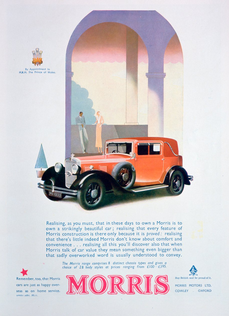 Reklama samochodów marki Morris, 1932 autorstwa Unbekannt