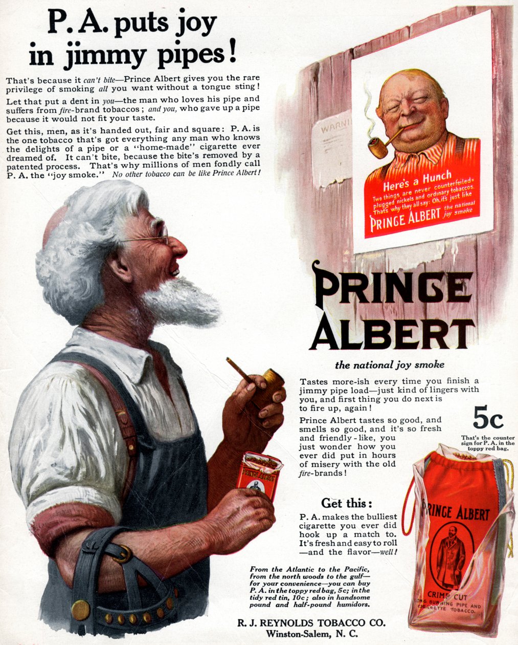 Reklama tytoniu fajkowego Prince Albert, 1913 autorstwa Unbekannt