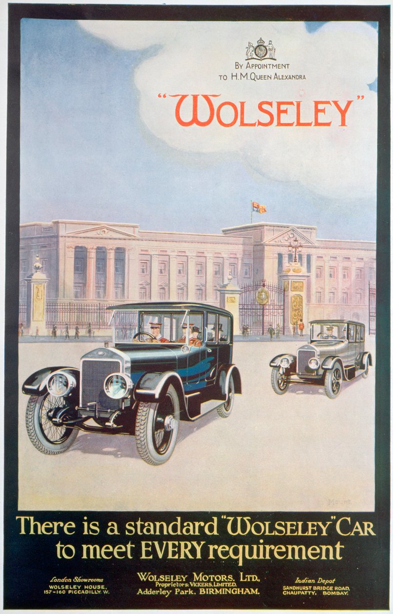 Reklama samochodów marki Wolseley, 1922 autorstwa Unbekannt