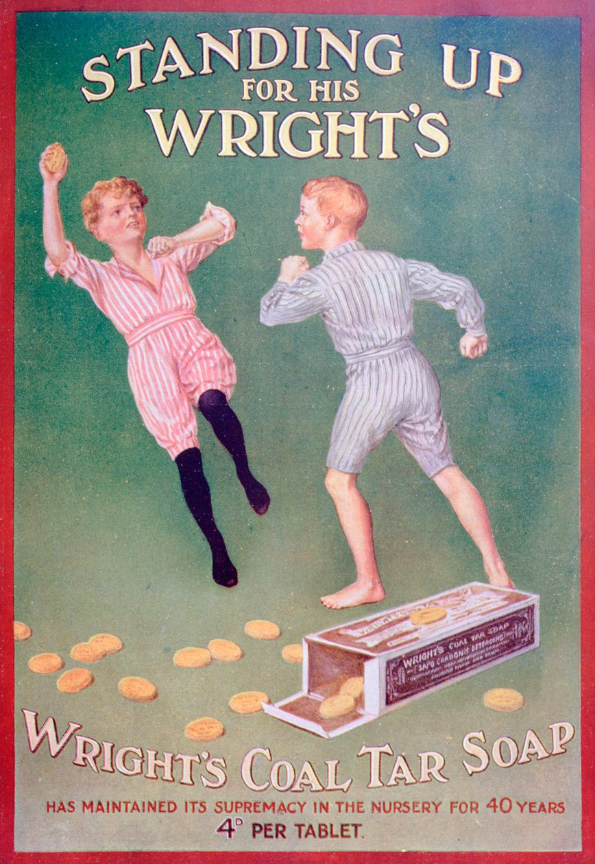 Reklama mydła ze smoły węglowej Wrights, 1909 autorstwa Unbekannt