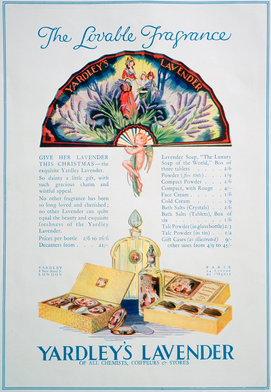 Reklama perfum i kosmetyków Yardleys Lavender, 1928 autorstwa Unbekannt