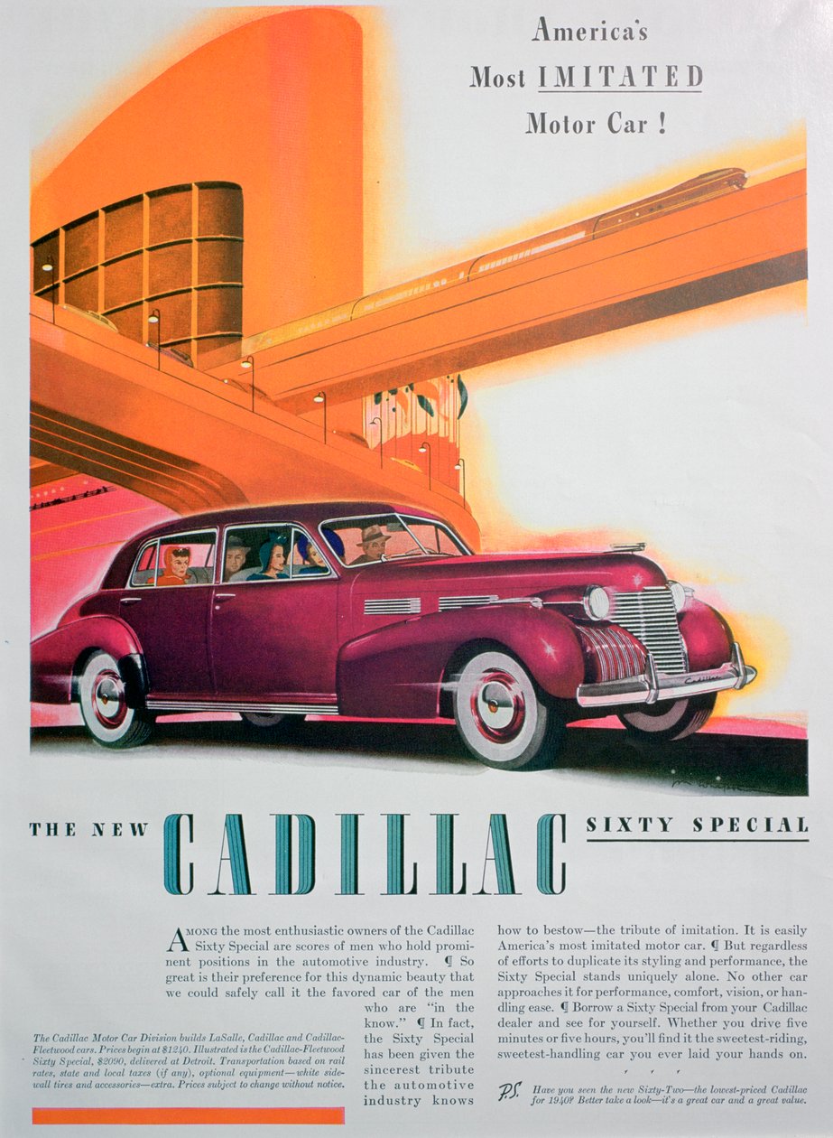 Reklama samochodu Cadillac Sixty Special, 1940 autorstwa Unbekannt