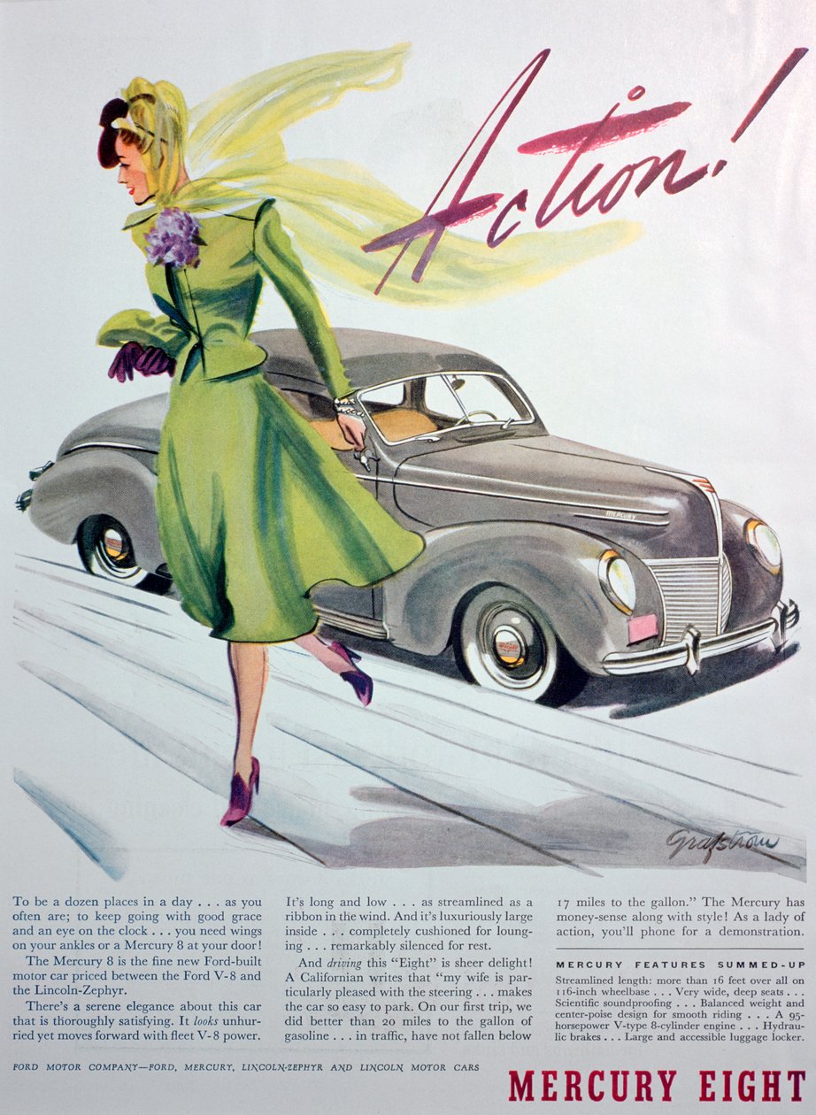 Reklama samochodu Mercury Eight, 1939 autorstwa Unbekannt