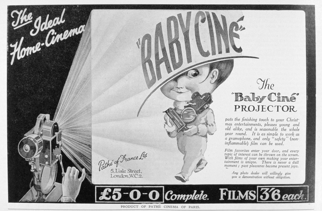Reklama projektora filmowego Pathe Babycine, 1926 autorstwa Unbekannt