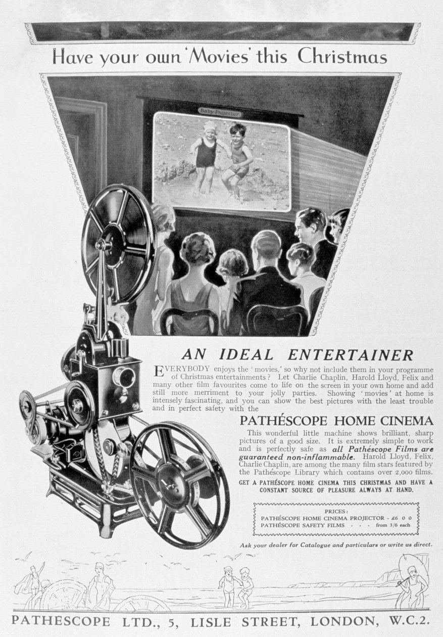 Reklama kina domowego Pathescope, 1928 autorstwa Unbekannt