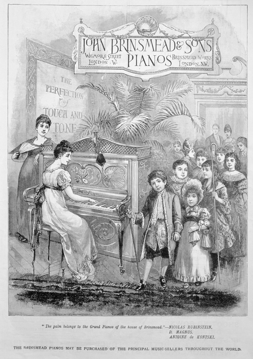 Reklama pianin Brinsmead, 1899 autorstwa Unbekannt